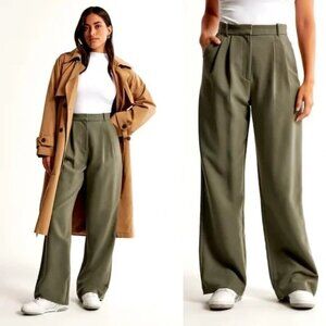 Abercrombie & Fitch A&F Sloane Tailored Pants Sz 27/4 R Olive NWT